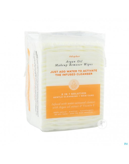 Adephar Make-up Remover Wipes 2in1 Argan 40