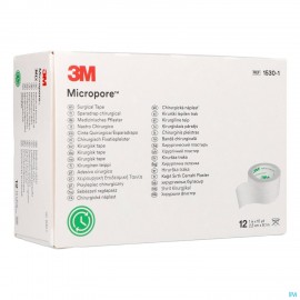 Micropore 3m Sparadrap 25mmx9,14m Rouleau 12 1530