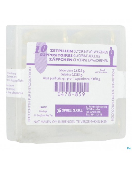 Glycerine Sopreli Supp Ad 10