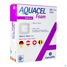 Aquacel Pans Mousse Adh Hydrofiber 10,0x10,0cm 10