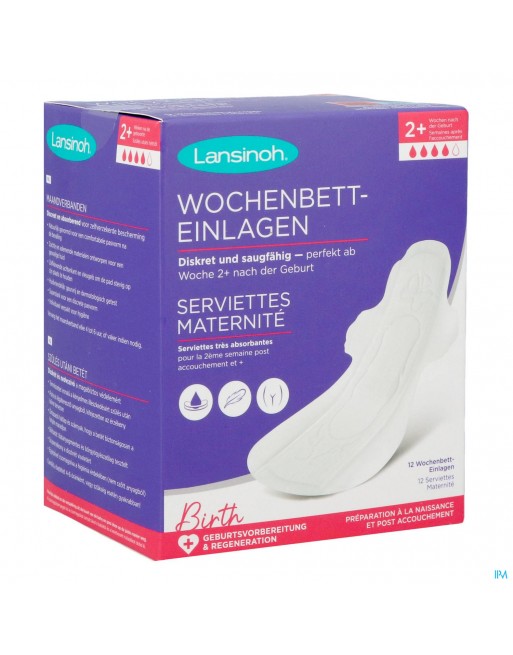 LANSINOH MATERNITE POST ACCOUCHEMENT +2S
