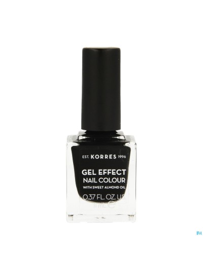 Korres Km Gel Effect Nail 100 Black 11ml