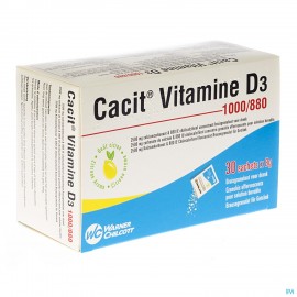 Cacit Vit. D3 1000mg/880iu Gran Efferv. Sach 30