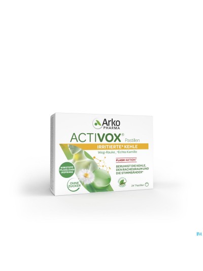 Activox Menthe-Eucalyptus Ss Past 24 - Vente en ligne
