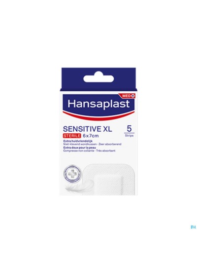 Hansaplast Sensitive Xl 6cmx7cm Strips 5