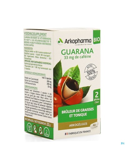 Arkogelules Guarana Bio Caps 40