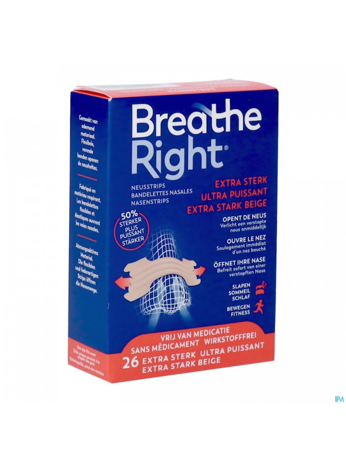 Breathe Right Bandelettes Nasales Ultr.puissant 26
