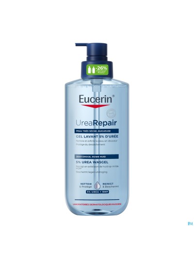 Eucerin Urearepair Gel Lavant 5% Uree Pompe 400ml